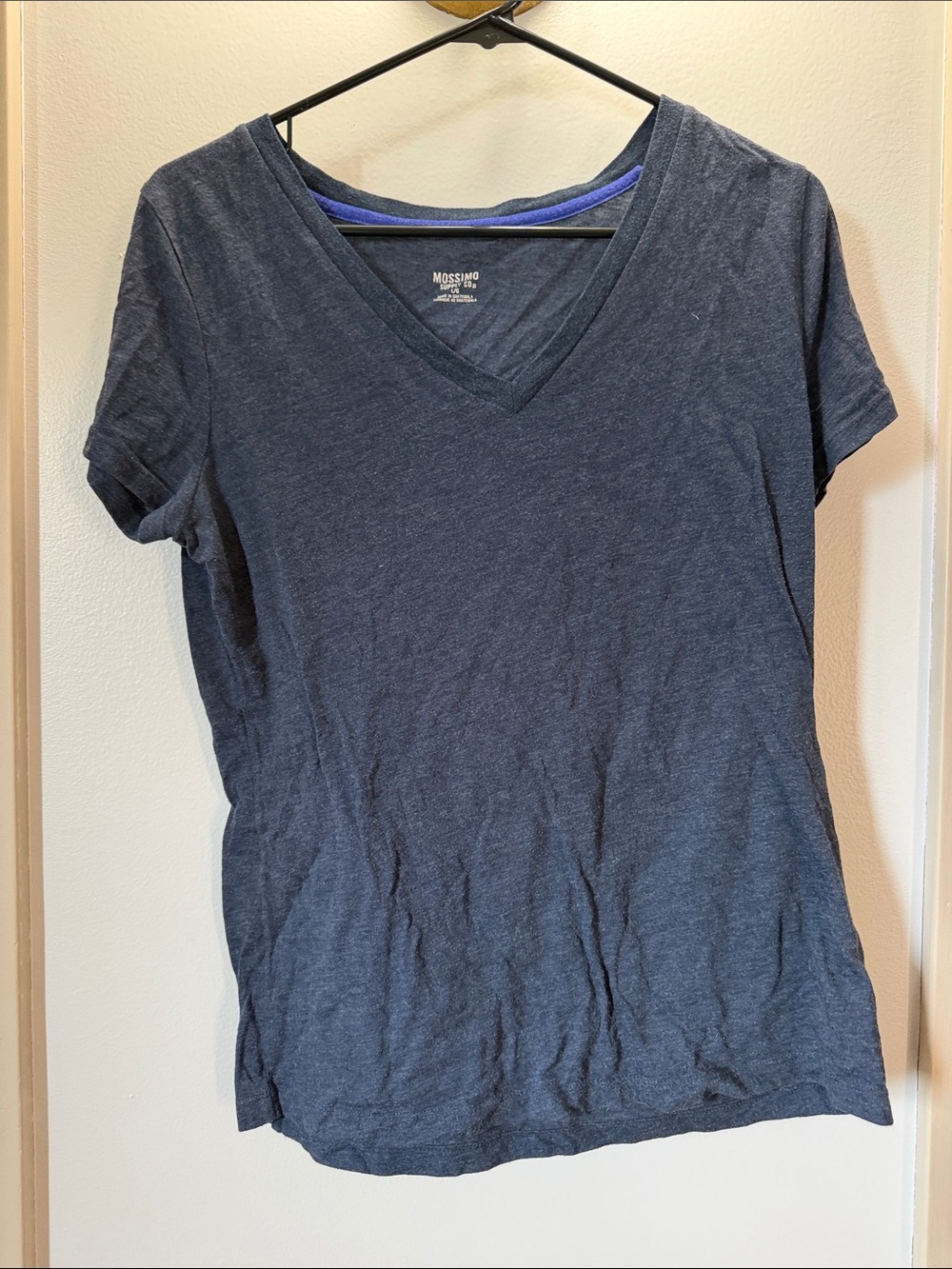 Mossimo Supply Co. Women's V-Neck Short Sleeve Tee in Dark Navy